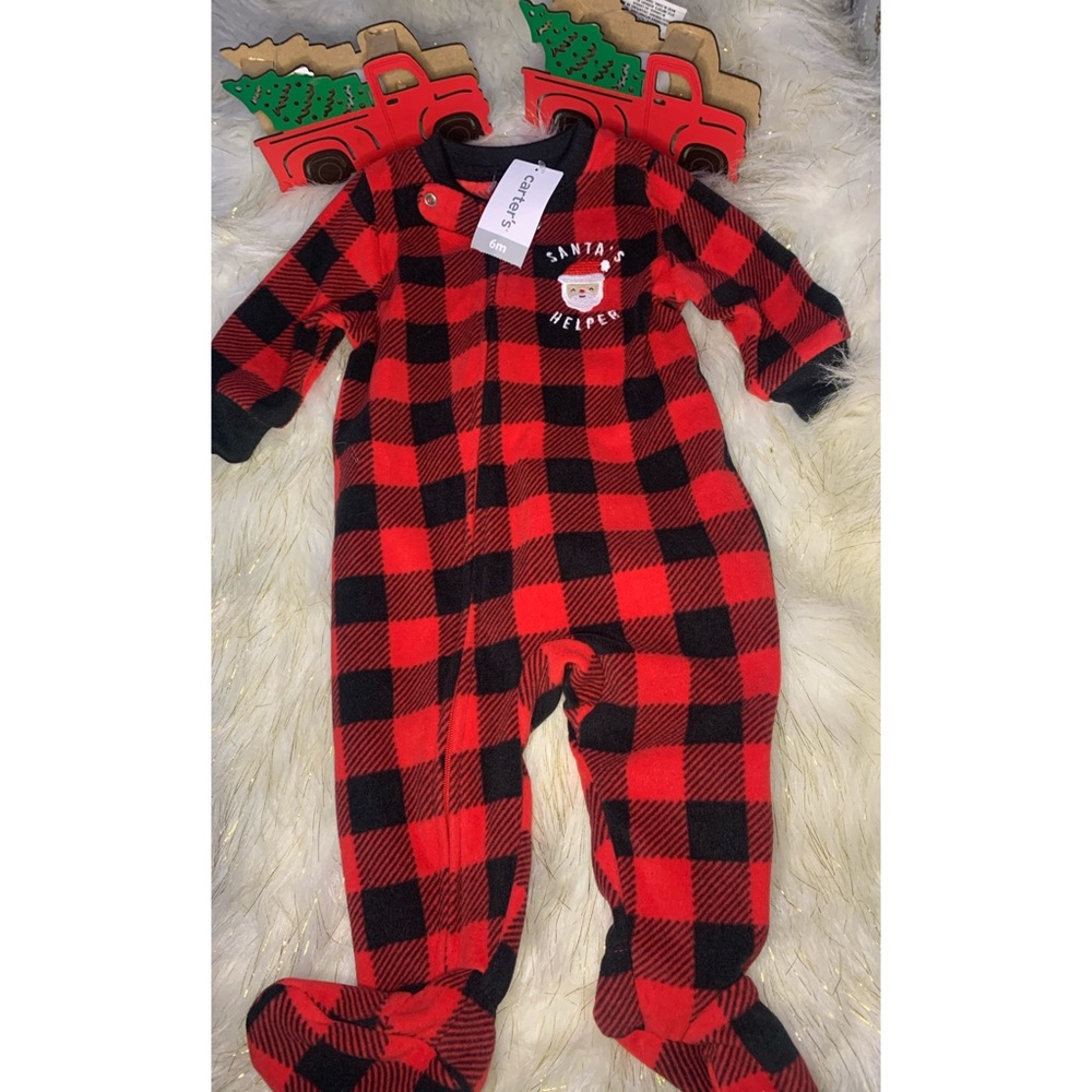 ❤️‍🔥🎅NWT Carter’s Buffalo plaid pajamas🎅❤️‍🔥